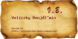 Veliczky Benjámin névjegykártya