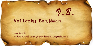 Veliczky Benjámin névjegykártya