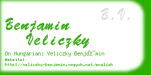 benjamin veliczky business card